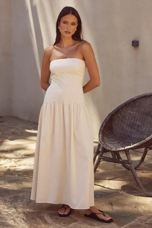 Women Casual Dresses Runaway The Label DANICA MIDI DRESS Latte
