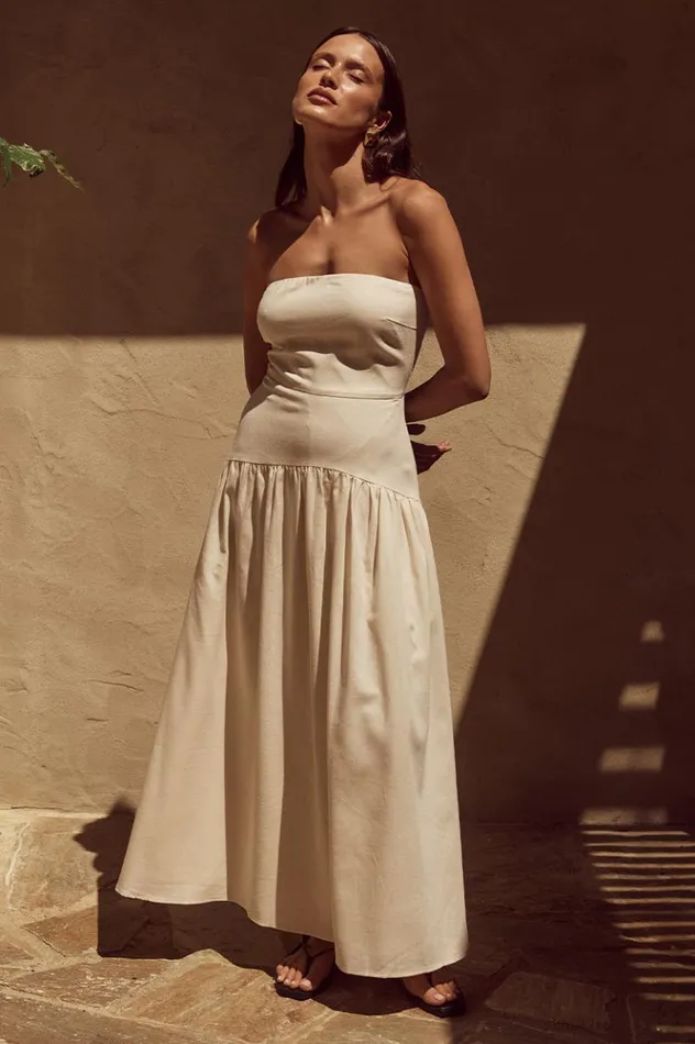 Women Casual Dresses Runaway The Label DANICA MIDI DRESS Latte