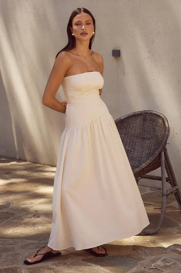 Women Casual Dresses Runaway The Label DANICA MIDI DRESS Latte