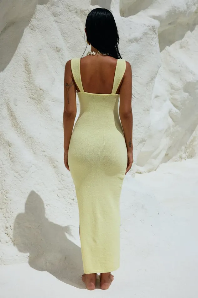 Women Casual Dresses Runaway The Label TAKITA MIDI DRESS Lemon