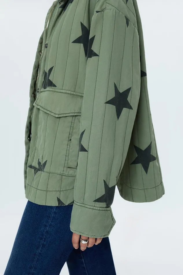 Women Cecile Quilted Jacket 8211 Royal Honor Pistola Denim Jackets and Outerwear
