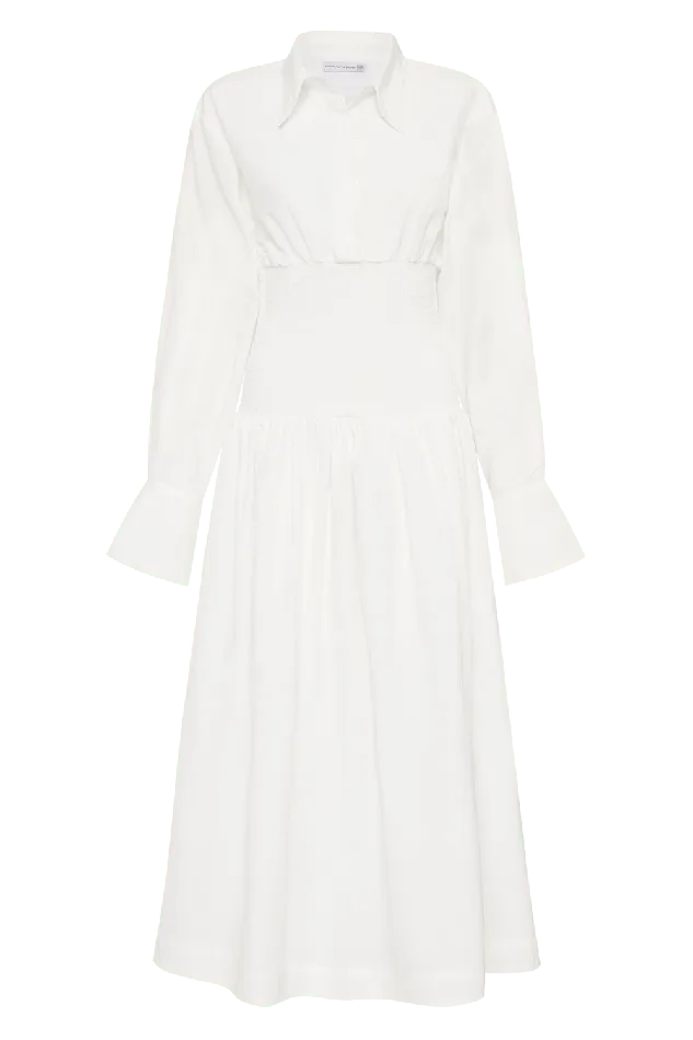 Women Cervo Midi Dress White Faithfull The Brand Dresses Women Cervo Midi Dress White Faithfull The Brand Dresses