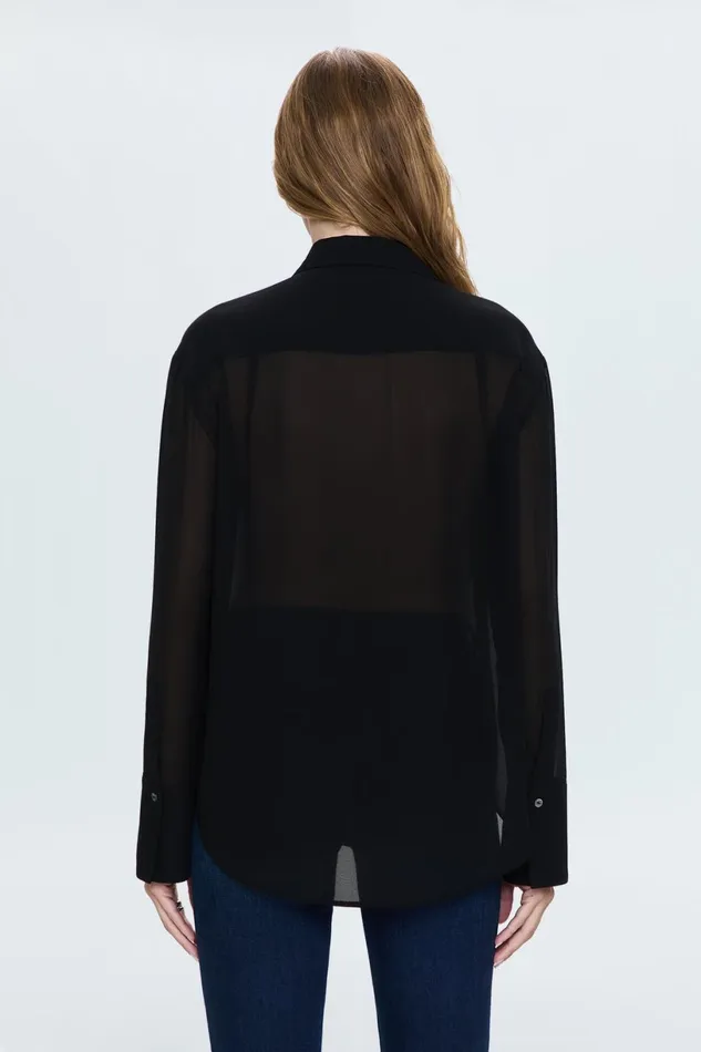 Women Charlotte Shirt 8211 Noir Pistola Denim Tops