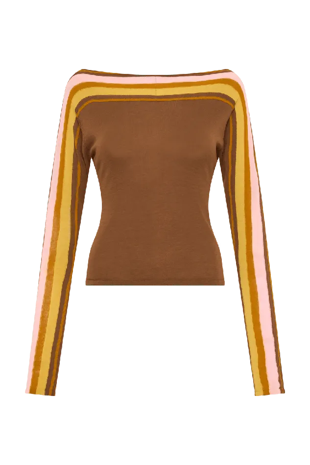 Women Citara Long Sleeve Top Cocoa Faithfull The Brand Tops