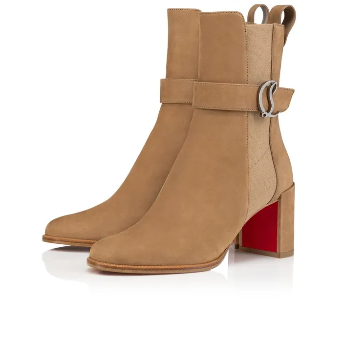 Women CL Chelsea Booty 70 Mm Low Boots 8211 Calf Leather 8211 Roca Brown Christian Louboutin Ankle Boots Women CL Chelsea Booty 70 Mm Low Boots 8211 Calf Leather 8211 Roca Brown Christian Louboutin Ankle Boots