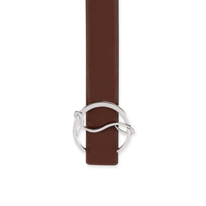 Women CL Logo Belt Belt 8211 Classic Leather 8211 Nude 8 Nude Christian Louboutin Belts