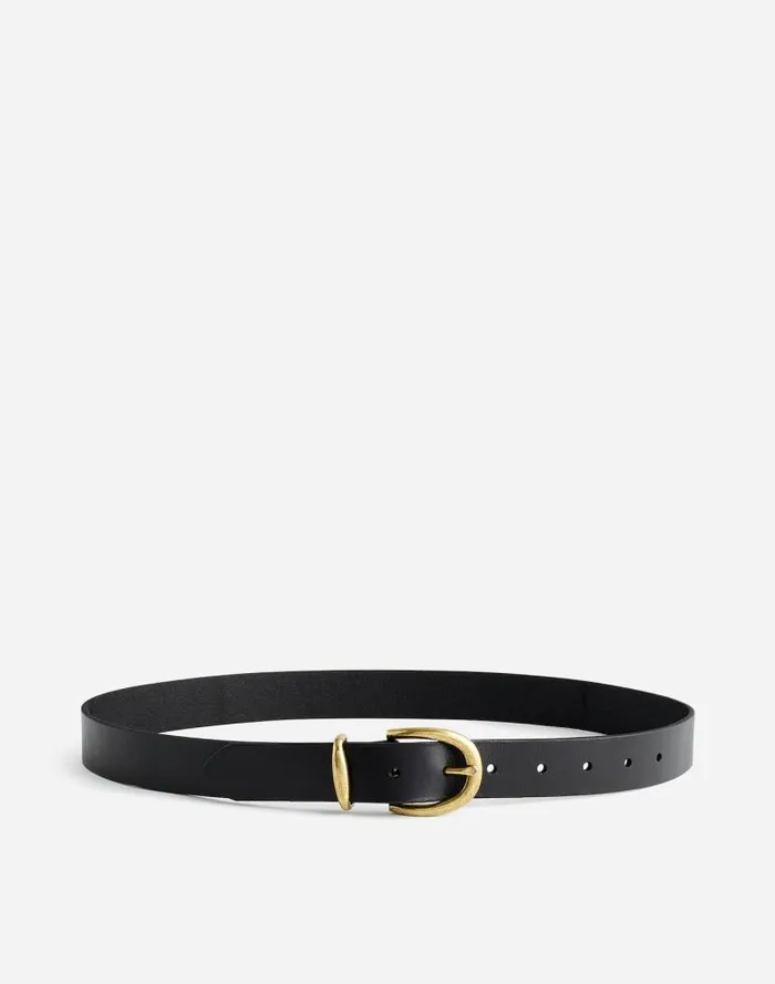 Women Classic Leather Belt True Black Madewell Belts
