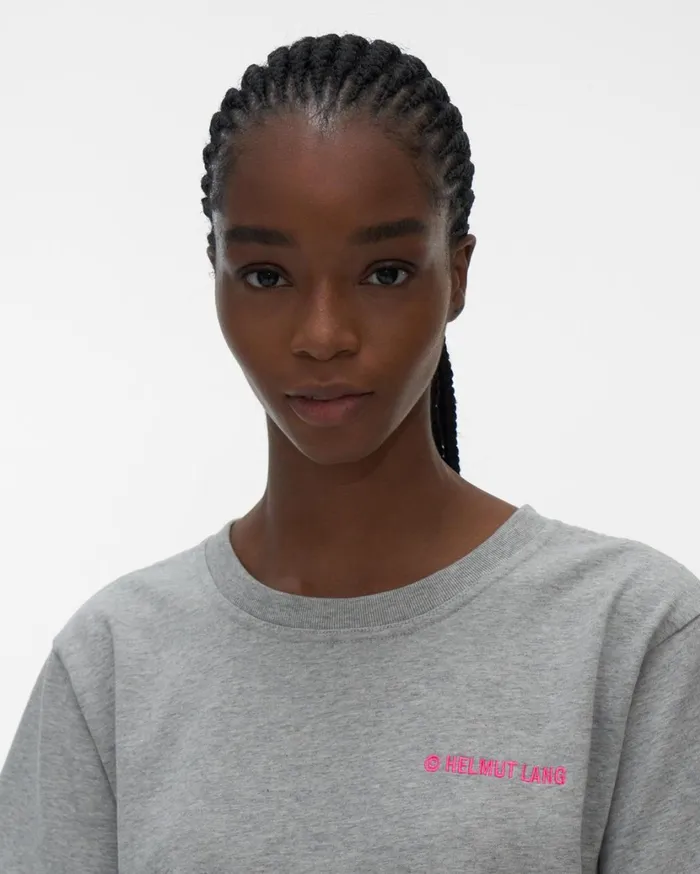 Women Classic Logo Tee Vapor Heather Helmut Lang TShirts and Sweatshirts