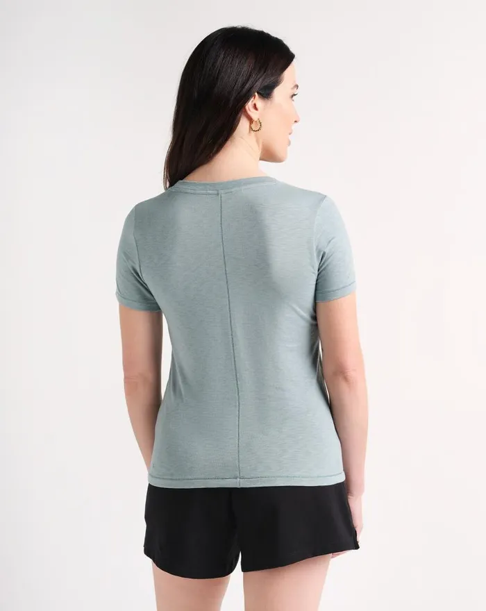 Women CLOUD JERSEY TEE Trooper TravisMathew Tees