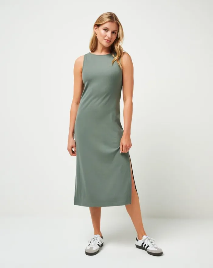 Women CLOUD RIB HADLEY WOOD DRESS Agave Green TravisMathew Dresses