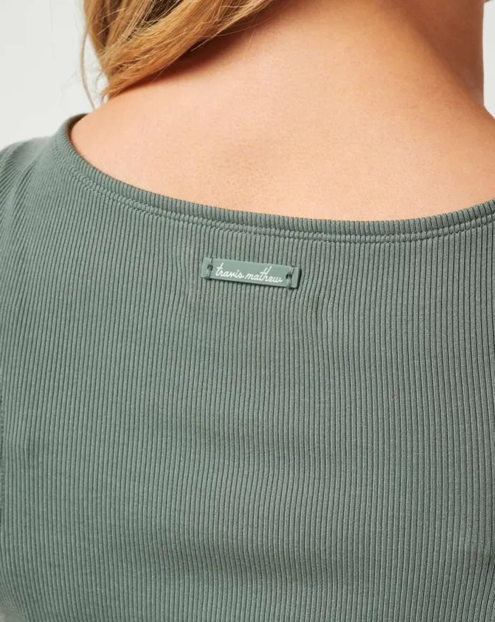 Women CLOUD RIB HADLEY WOOD DRESS Agave Green TravisMathew Dresses