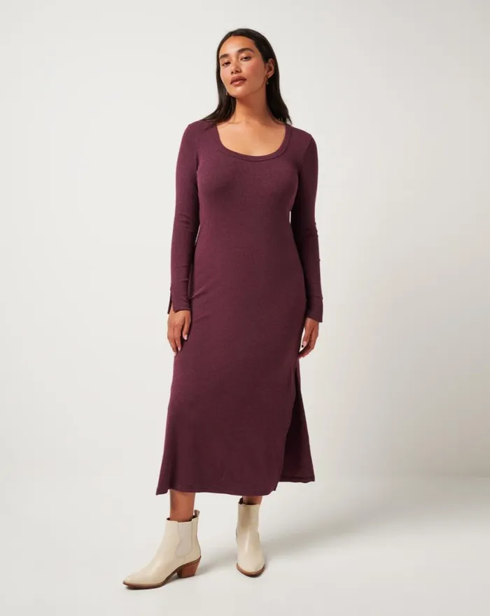 Women CLOUD RIB RETREAT DRESS Heather Winetasting TravisMathew Dresses