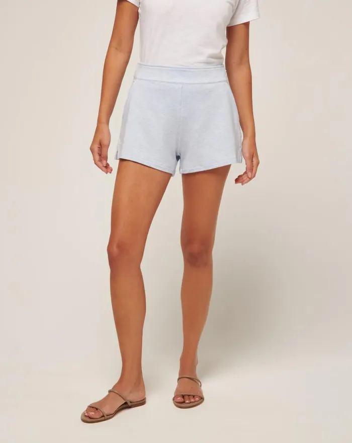 Women CLOUD TERRY SHORT Heather Kentucky Blue TravisMathew Shorts