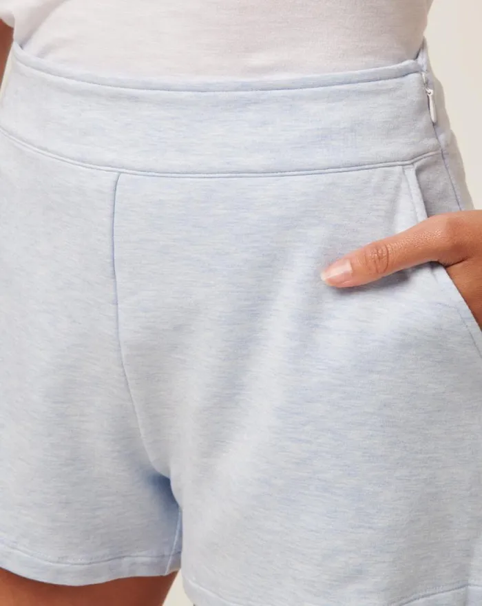 Women CLOUD TERRY SHORT Heather Kentucky Blue TravisMathew Shorts