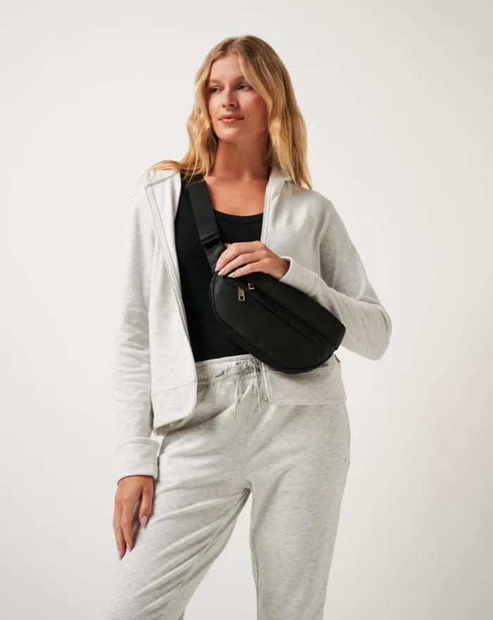 Women CLOUD ZIP HOOD 20 Heather Light Grey TravisMathew Hoodies and Pullovers