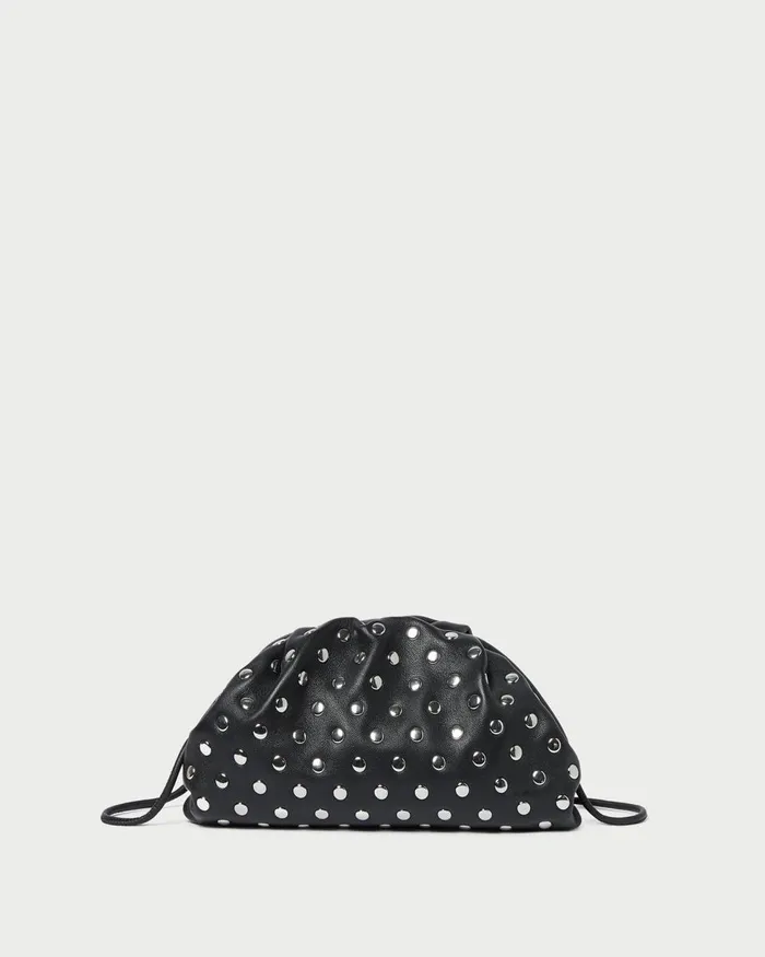 Women Clutches Loeffler Randall Bailey BlackSilver Dome Clutch