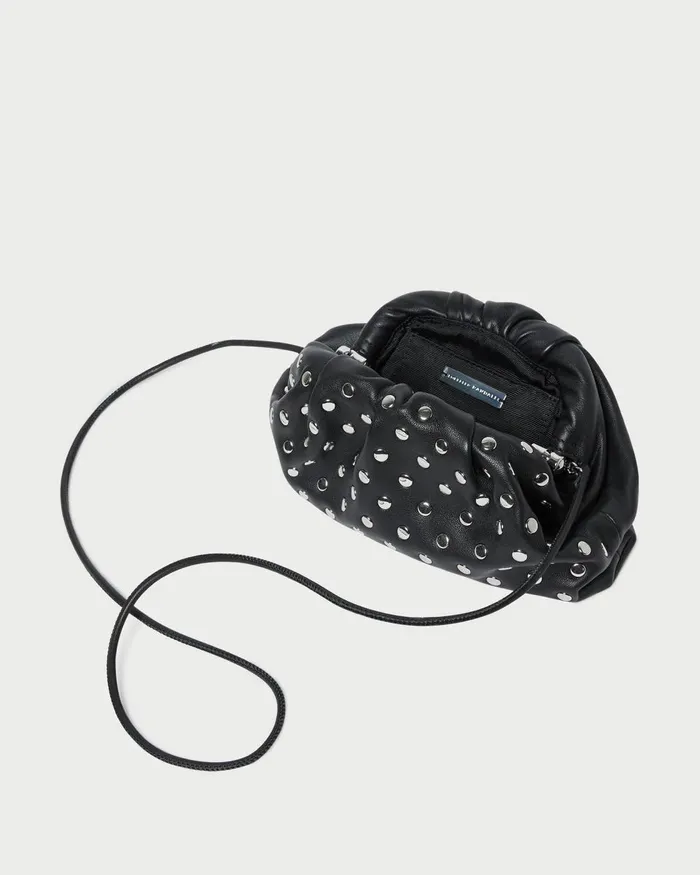 Women Clutches Loeffler Randall Bailey BlackSilver Dome Clutch Women Clutches Loeffler Randall Bailey BlackSilver Dome Clutch