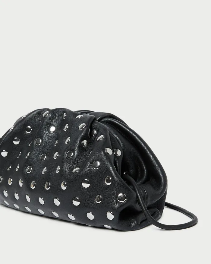 Women Clutches Loeffler Randall Bailey BlackSilver Dome Clutch Women Clutches Loeffler Randall Bailey BlackSilver Dome Clutch