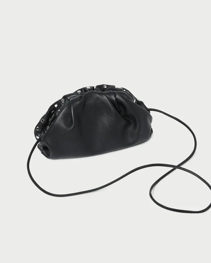 Women Clutches Loeffler Randall Bailey BlackSilver Dome Clutch Women Clutches Loeffler Randall Bailey BlackSilver Dome Clutch
