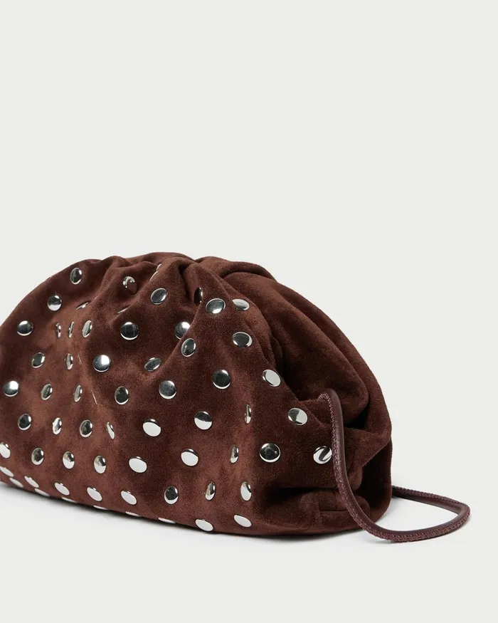 Women Clutches Loeffler Randall Bailey EspressoSilver Dome Clutch Women Clutches Loeffler Randall Bailey EspressoSilver Dome Clutch