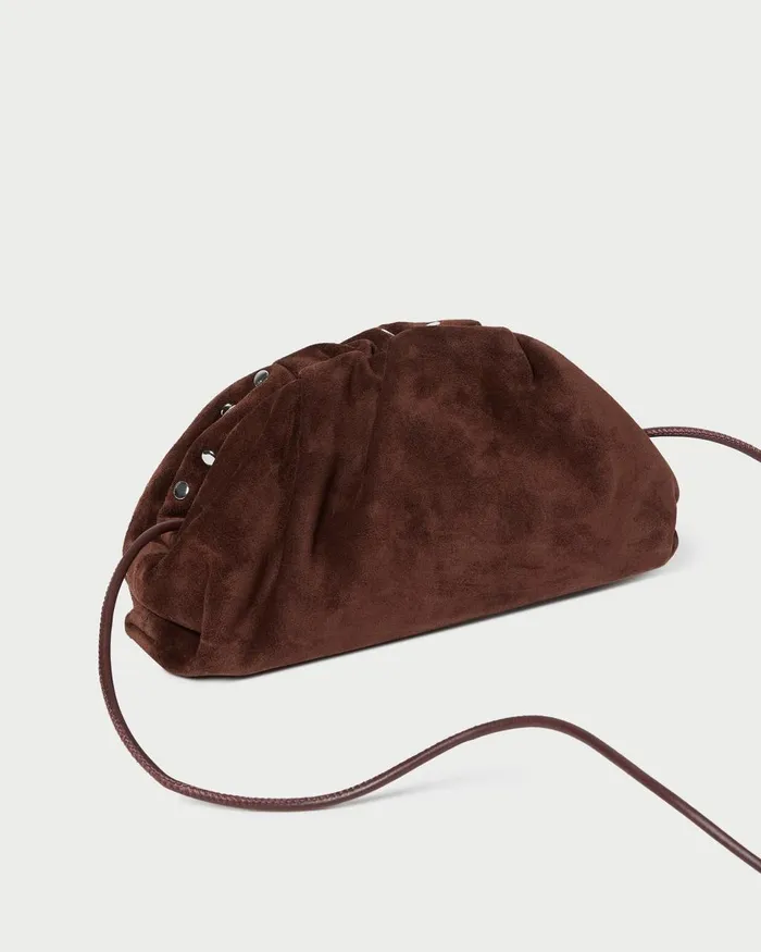 Women Clutches Loeffler Randall Bailey EspressoSilver Dome Clutch Women Clutches Loeffler Randall Bailey EspressoSilver Dome Clutch