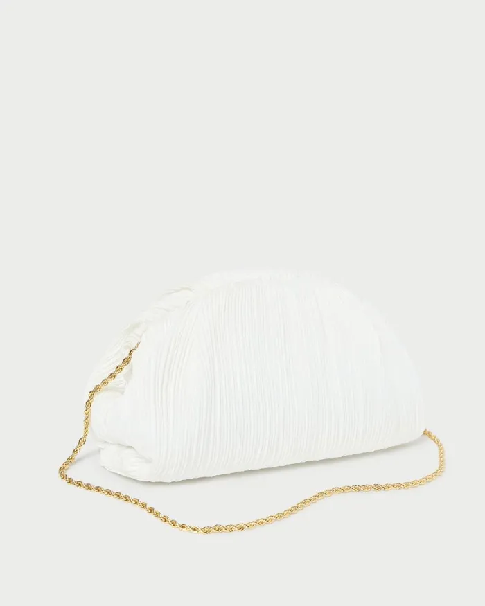 Women Clutches Loeffler Randall Bailey White Pleated Dome Clutch I Clutches I Handbags Women Clutches Loeffler Randall Bailey White Pleated Dome Clutch I Clutches I Handbags