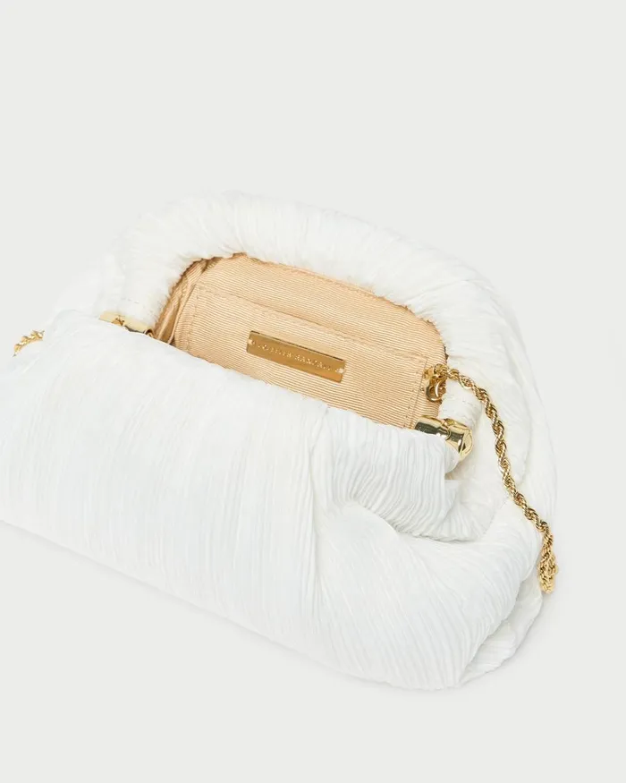 Women Clutches Loeffler Randall Bailey White Pleated Dome Clutch I Clutches I Handbags Women Clutches Loeffler Randall Bailey White Pleated Dome Clutch I Clutches I Handbags