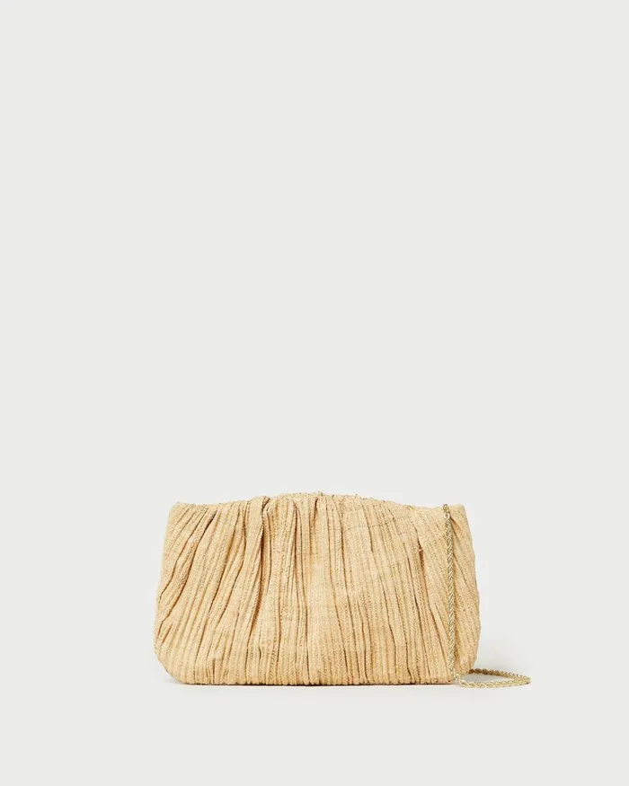 Women Clutches Loeffler Randall Brit Natural Flat Pleated Clutch L Clutches L Accessories