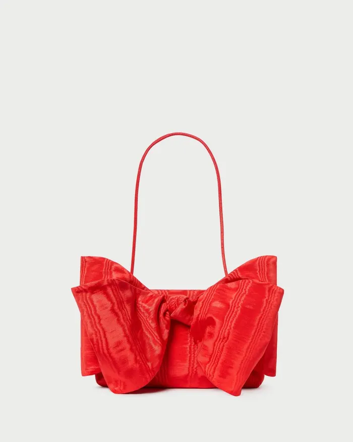 Women Clutches Loeffler Randall Valerie Red Moir Bow Clutch
