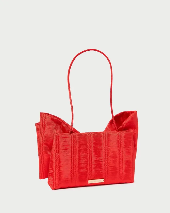 Women Clutches Loeffler Randall Valerie Red Moir Bow Clutch Women Clutches Loeffler Randall Valerie Red Moir Bow Clutch