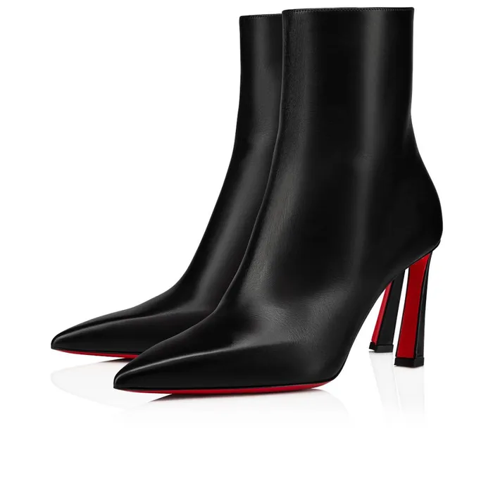 Women Condora Booty 85 Mm Low Boots 8211 Calf Leather 8211 Black Black Christian Louboutin Ankle Boots Women Condora Booty 85 Mm Low Boots 8211 Calf Leather 8211 Black Black Christian Louboutin Ankle Boots