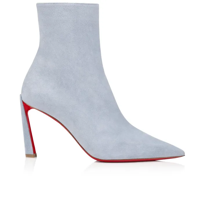 Women Condora Booty 85 Mm Low Boots 8211 Veau Velours 8211 Paseo Blue Christian Louboutin Ankle Boots