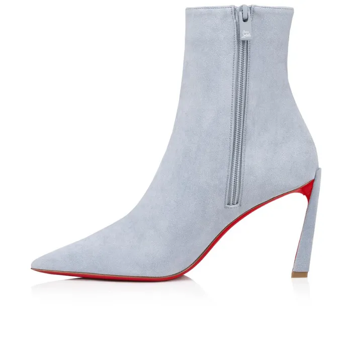 Women Condora Booty 85 Mm Low Boots 8211 Veau Velours 8211 Paseo Blue Christian Louboutin Ankle Boots