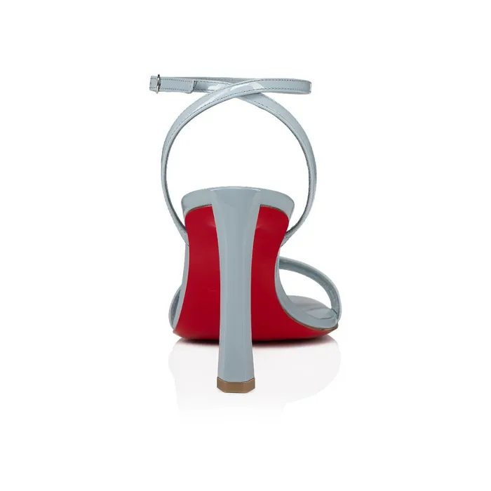 Women Condora Queen 85 Mm Sandals 8211 Patent Leather 8211 Paseo Blue Christian Louboutin Sandals and Slides