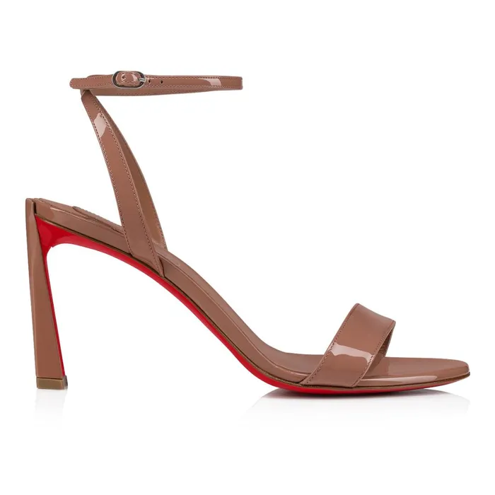 Women Condora Queen 85 Mm Sandals 8211 Patent Leather 8211 Tornado Pink Christian Louboutin Sandals and Slides