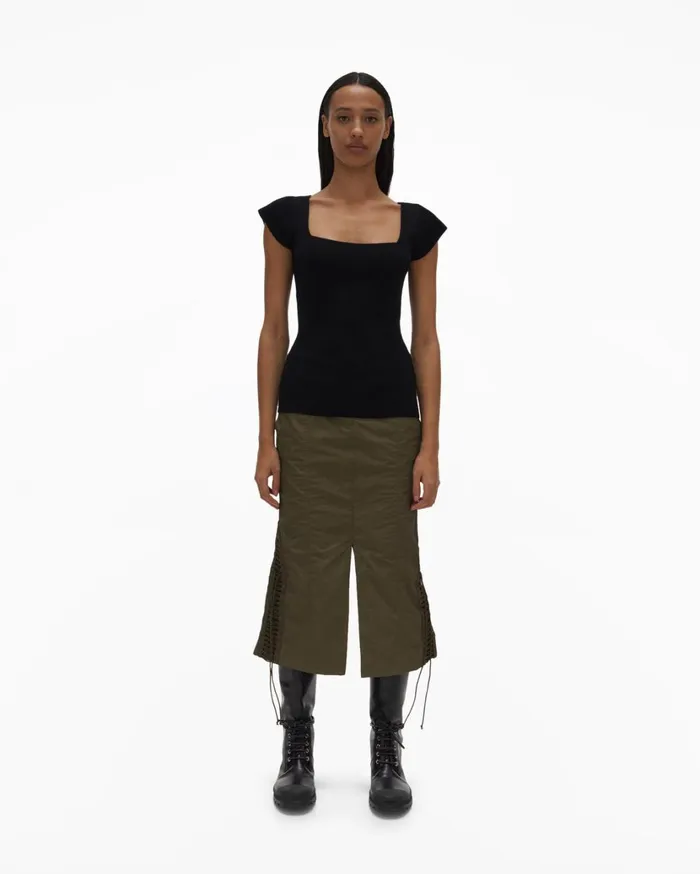 Women Contour Top Black Helmut Lang Sweaters
