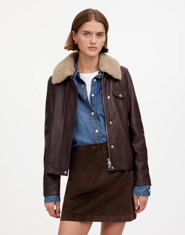 Women Corduroy Mini Skirt Dark Carob Madewell Skirts