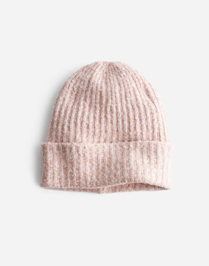 Women CottonBlend Cuffed Beanie Hthr Pale Blush Madewell Hats