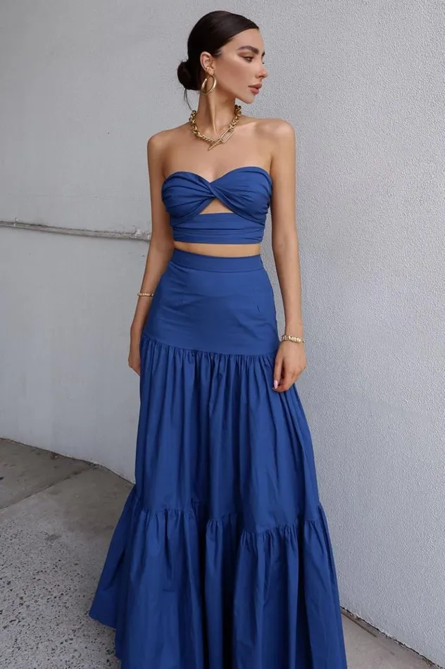Women Crops Runaway The Label Ayla Top Sapphire