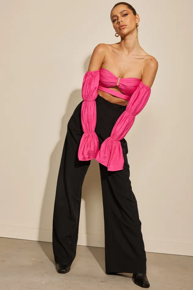 Women Crops Runaway The Label Romee Top Pink