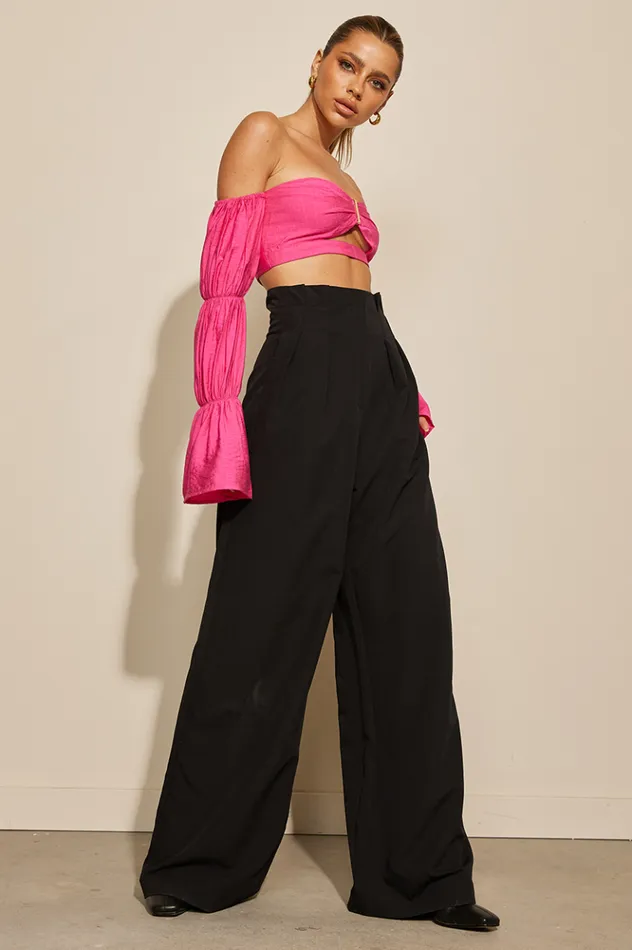 Women Crops Runaway The Label Romee Top Pink