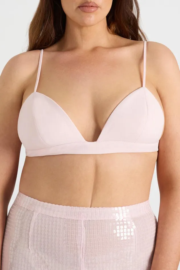 Women Crops Runaway The Label THE BRA TOP Pink