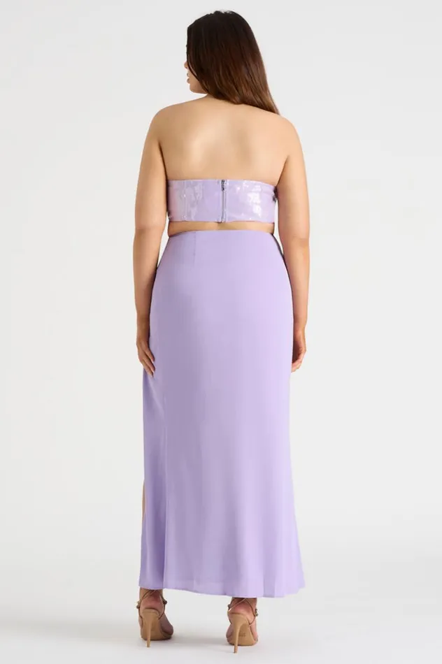 Women Crops Runaway The Label THE SEQUIN BANDEAU Lilac Women Crops Runaway The Label THE SEQUIN BANDEAU Lilac