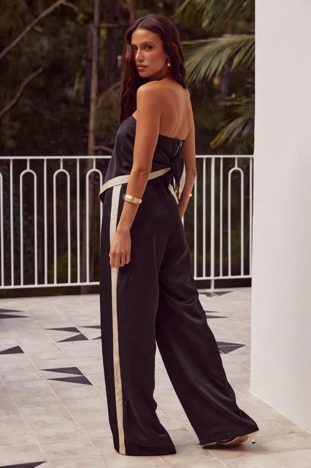 Women Crops Runaway The Label TINA SCARF TOP Black