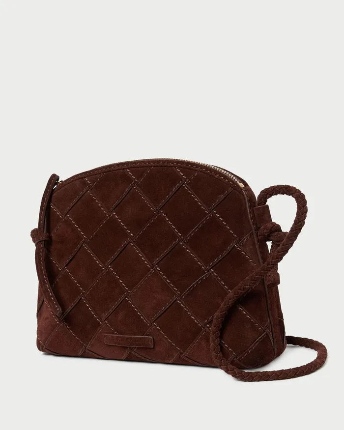 Women Crossbodies Loeffler Randall Mallory Espresso Woven Suede Crossbody Women Crossbodies Loeffler Randall Mallory Espresso Woven Suede Crossbody