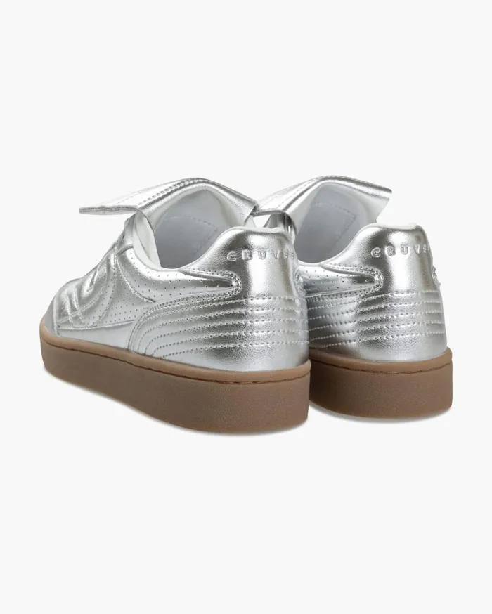 Women Cruyff Sneakers Calcio Cup 8211 Metallic Leather Silver Women Cruyff Sneakers Calcio Cup 8211 Metallic Leather Silver
