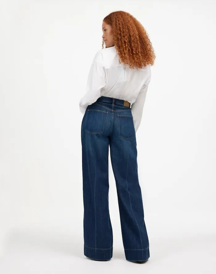 Women Curvy SuperwideLeg Jeans Softdrape Denim Edition Ellsworth Wash Madewell Jeans