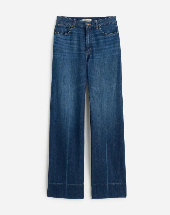 Women Curvy SuperwideLeg Jeans Softdrape Denim Edition Ellsworth Wash Madewell Jeans