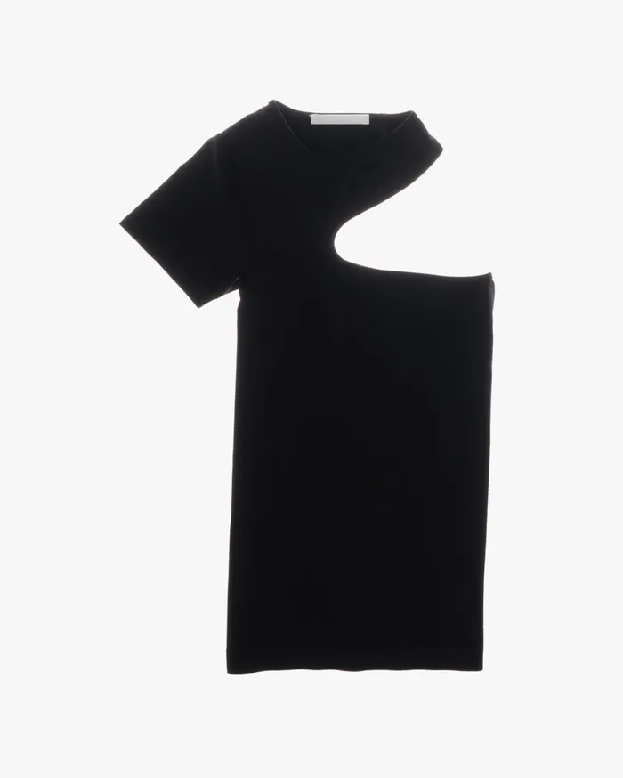 Women Cutout Tee Black Helmut Lang TShirts and Sweatshirts