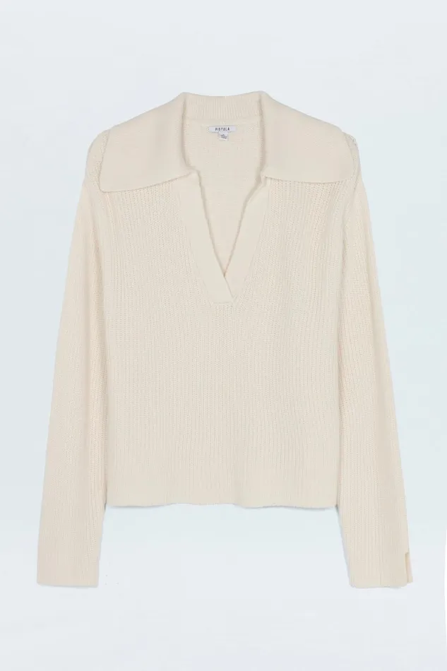 Women Darcy Big Collar Sweater 8211 Shell Pistola Denim Sweaters and Knits